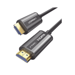 Cable HDMI de 50 Metros por Fibra Óptica 4K@60Hz, Fibra de 4 núcleos + Cobre estañado de 7 núcleos, Compatible con HDMI 2.0, Alt